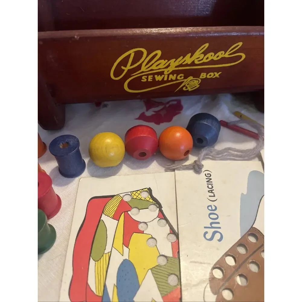 Playskool Sewing Box W LOTYS of Parts! C1960s